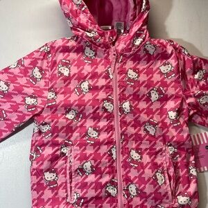 Hello Kitty Pink Patterned Puffer Jacket